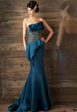 2012 MacDuggal Prom Dresses 1132D.  Available in Deep Red, Peacock 